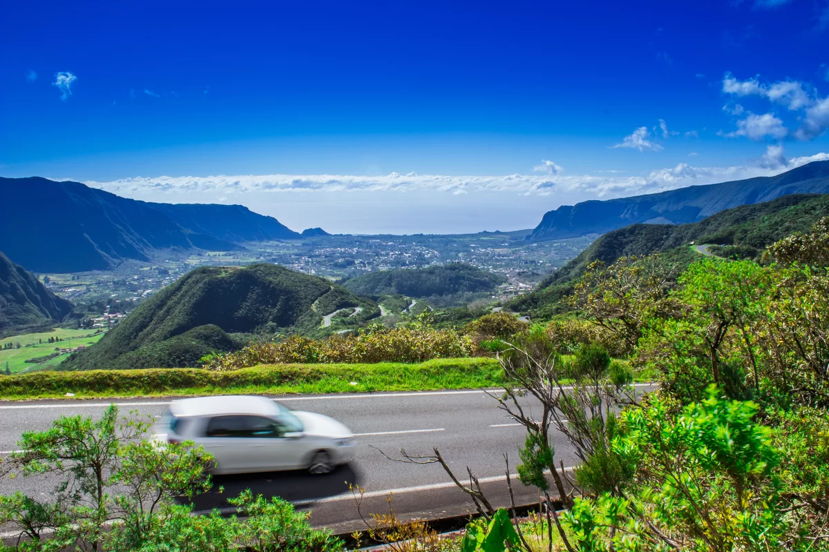 City between the mountains