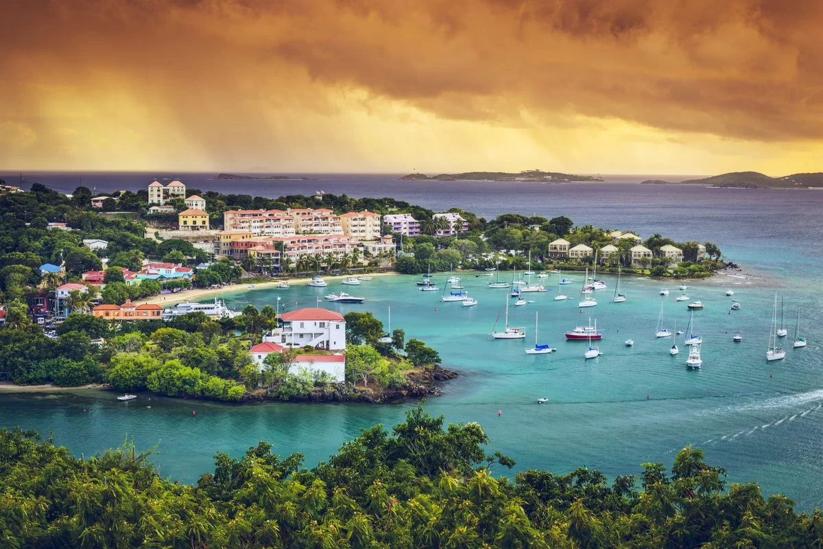 Boats and yacht at St. Thomas